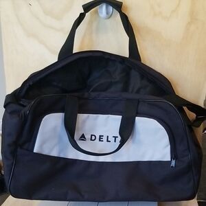 Delta Black and Gray Men's  Large Duffel Bag with Shoulder Strap